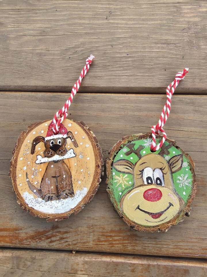 Renkli Boyama Ağaç Süsleri