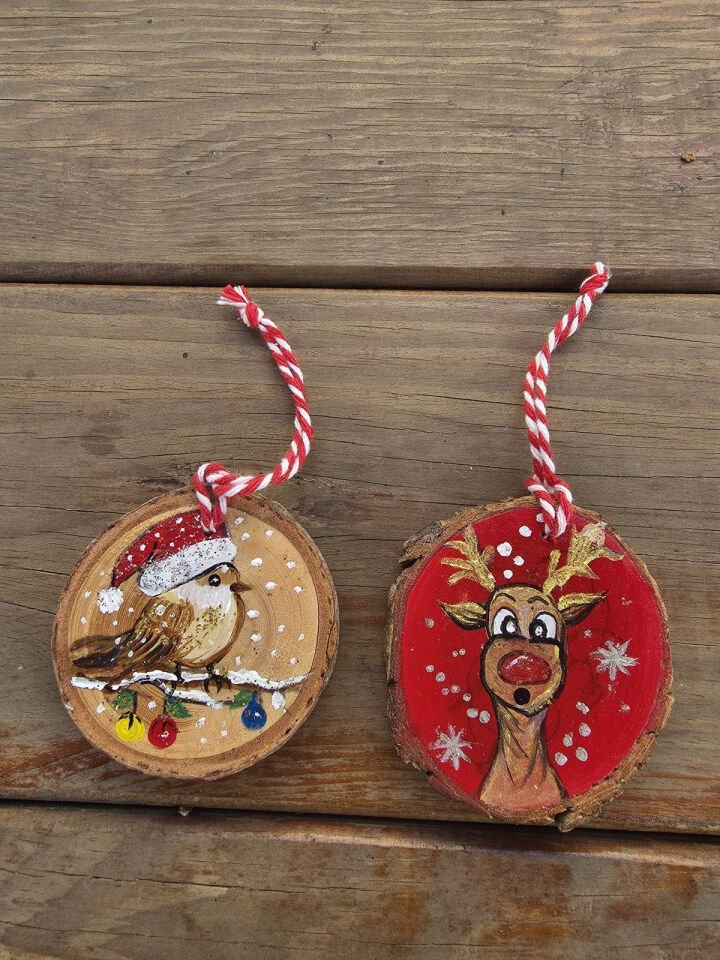 Renkli Boyama Ağaç Süsleri