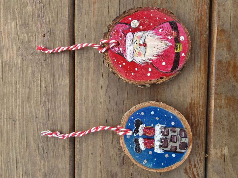 Renkli Boyama Ağaç Süsleri