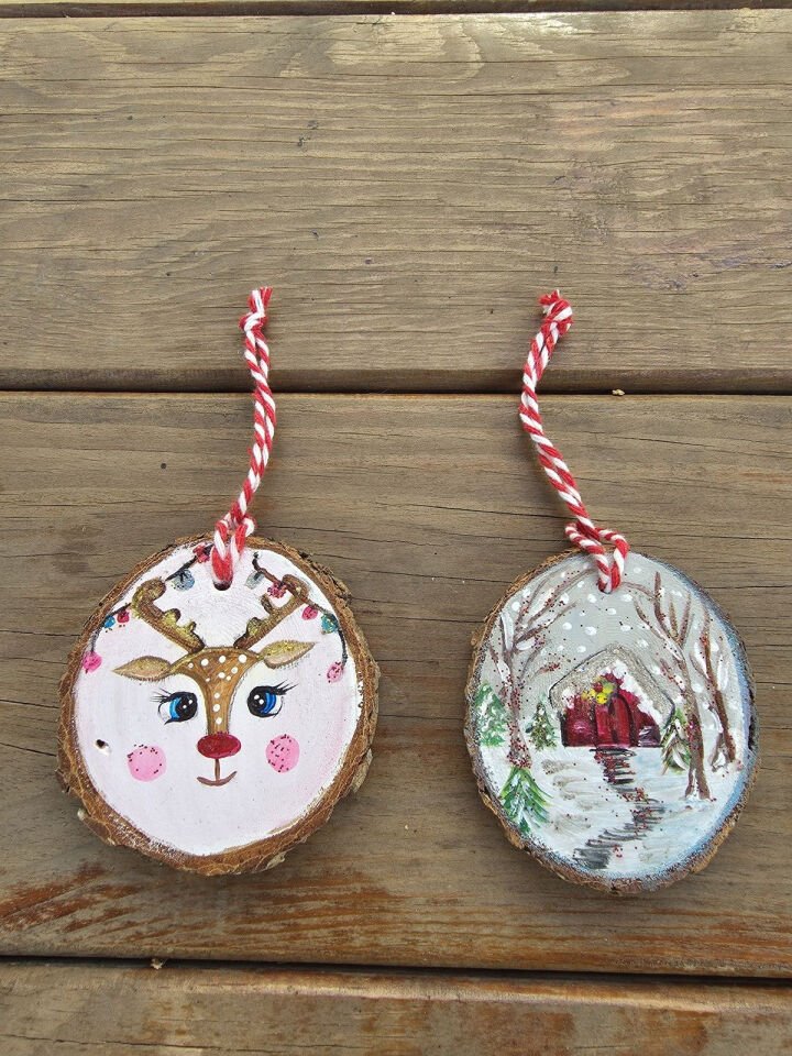 Renkli Boyama Ağaç Süsleri