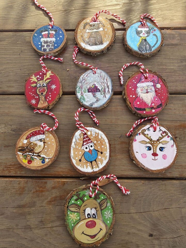 Renkli Boyama Ağaç Süsleri