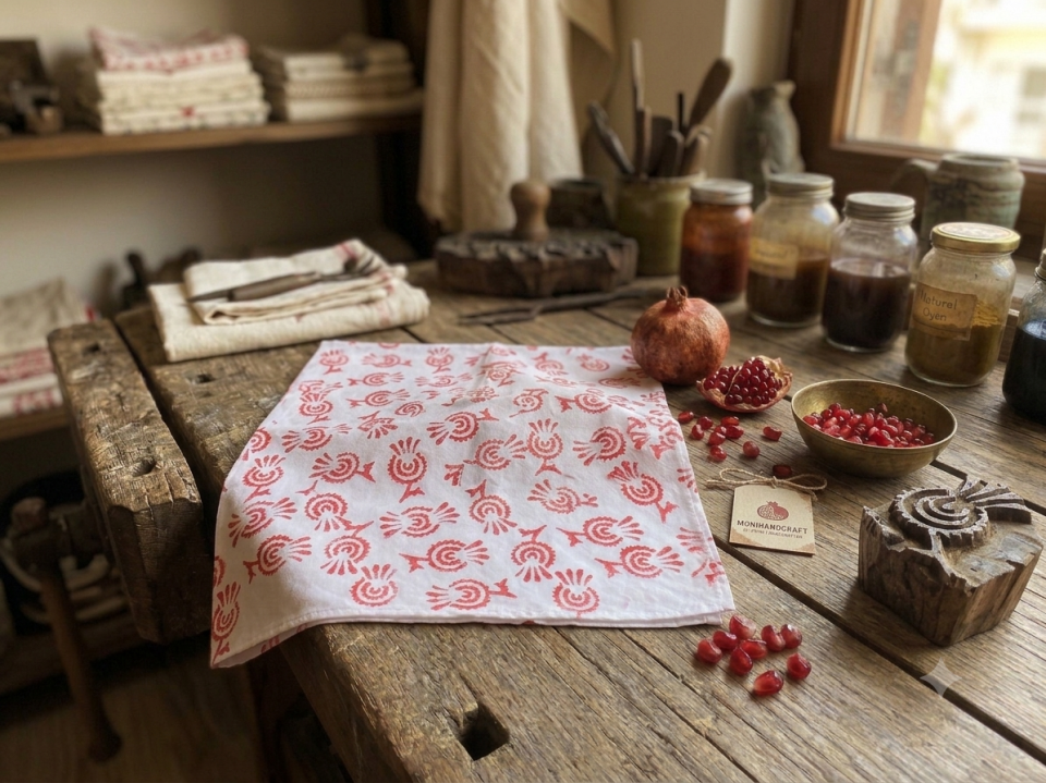 Nar Baskı Desenli Bandana