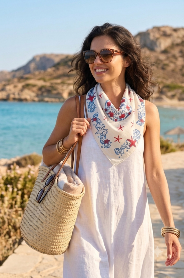 Deniz Temalı Bandana