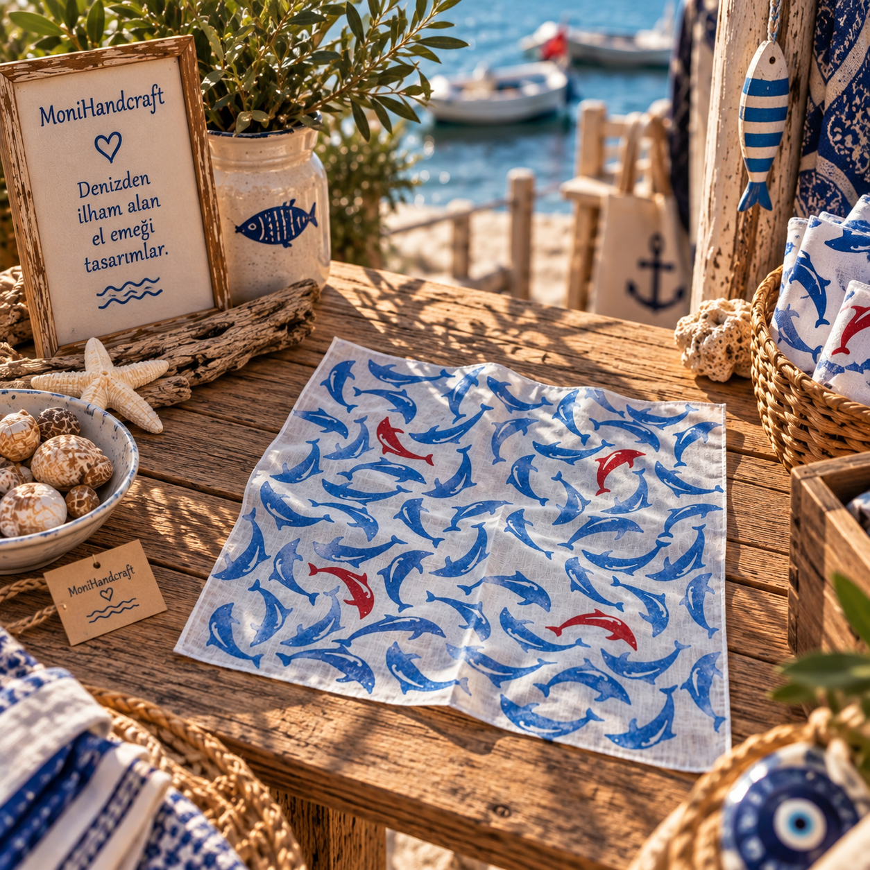 Balık Desenli Bandana 3