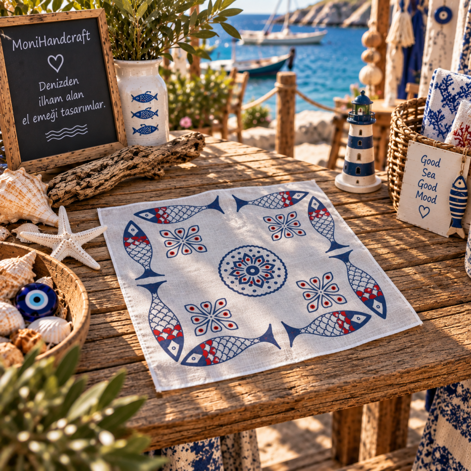 Balık Desenli Bandana 4