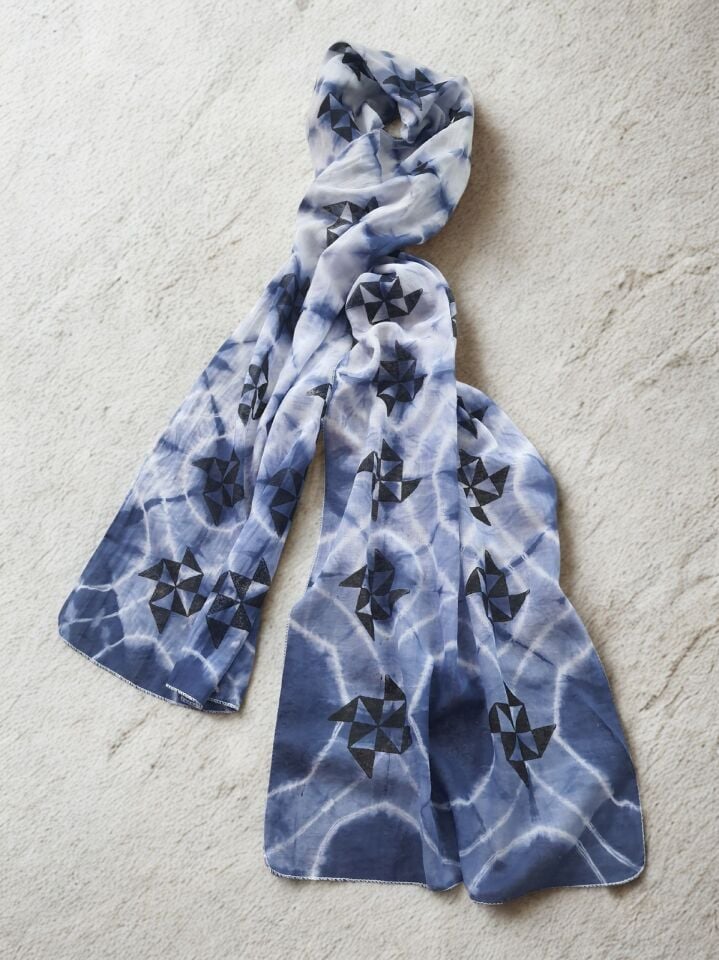 Shibori Dar/Geniş Fular/Şal2