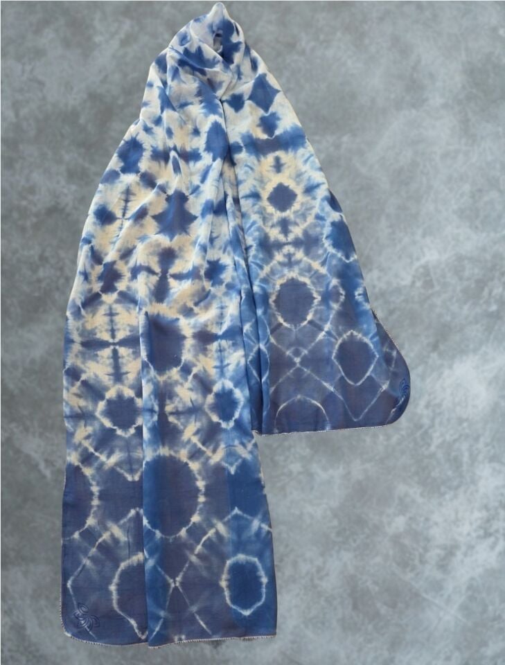 Shibori Dar/Geniş Fular/Şal4