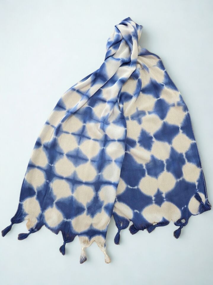 Shibori Dar/Geniş Fular/Şal5