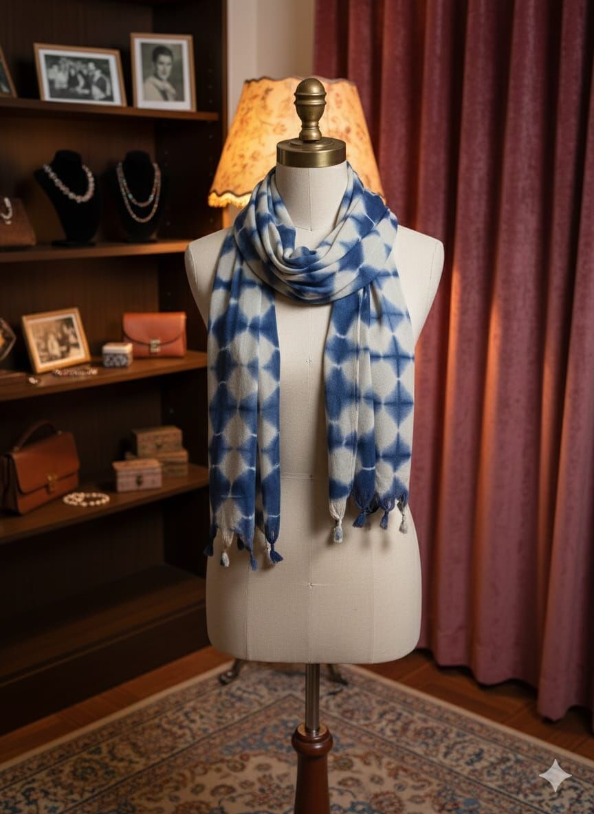 Shibori Dar/Geniş Fular/Şal5