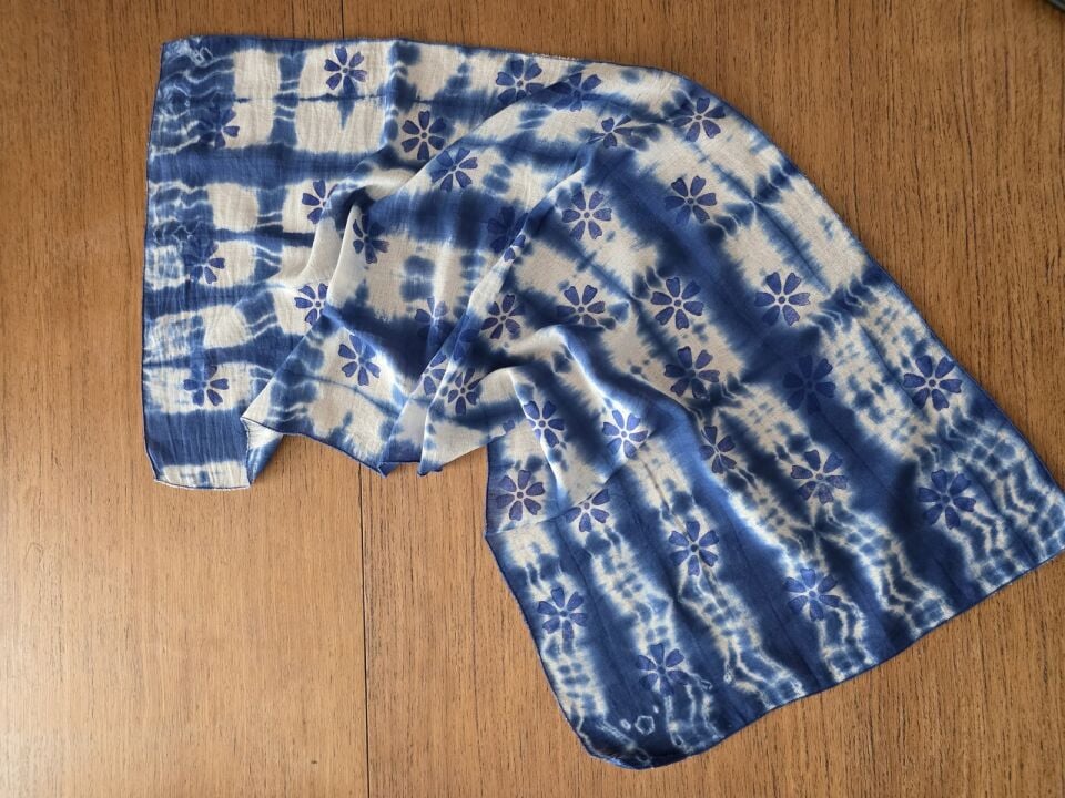 Shibori Dar/Geniş Fular/Şal11