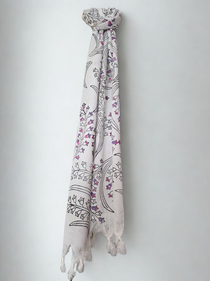 Tahta baskı Dar/Geniş Fular/Şal17