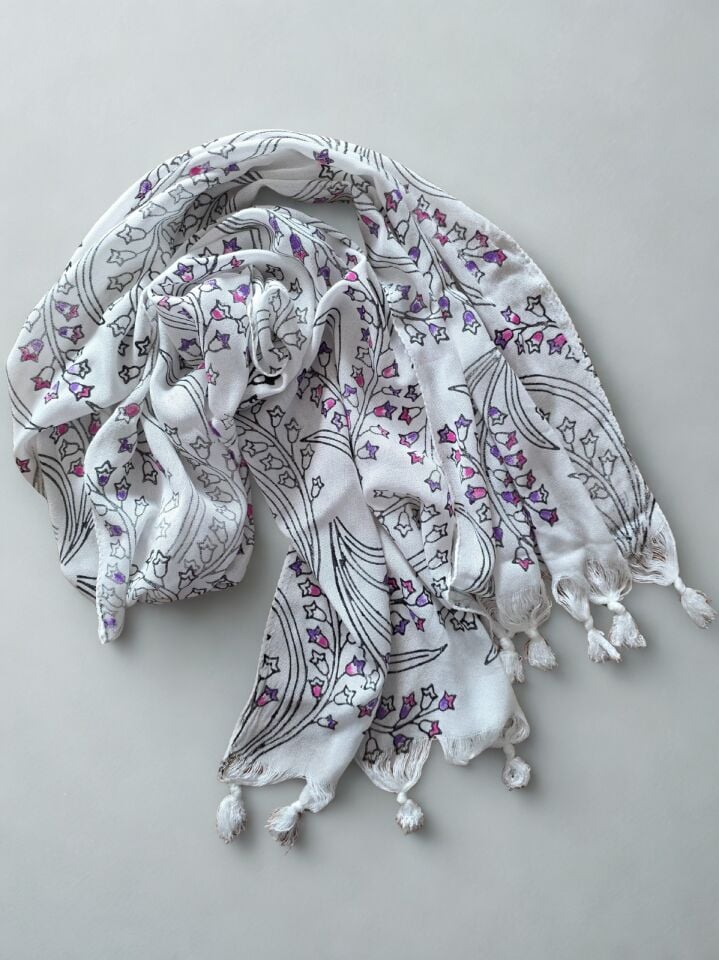 Tahta baskı Dar/Geniş Fular/Şal17