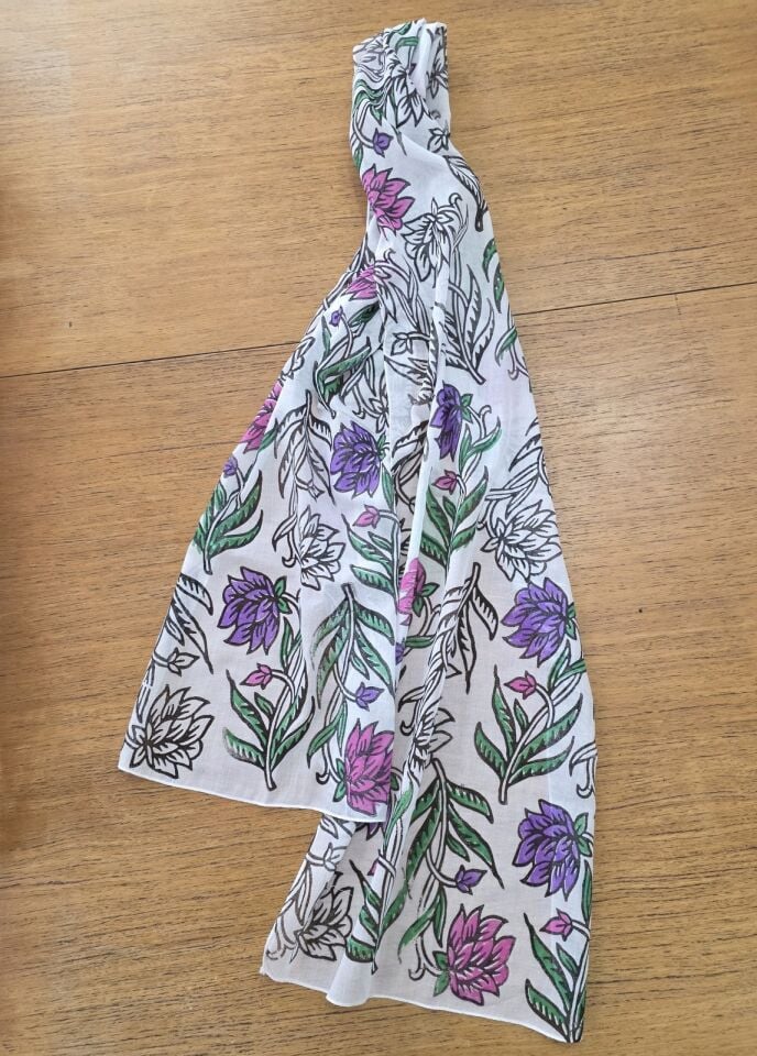 Tahta baskı Dar/Geniş Fular/Şal18