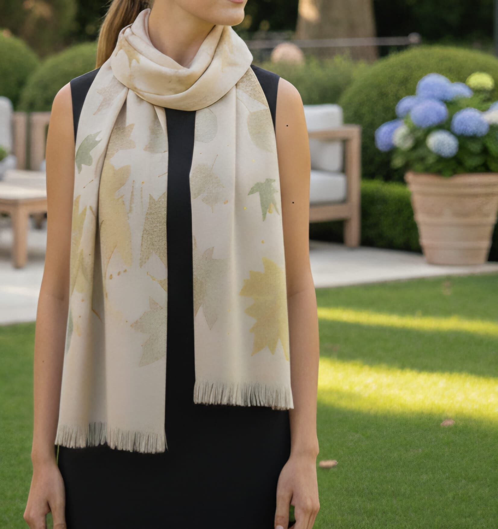 Ecoprint %100 Pamuk Fular