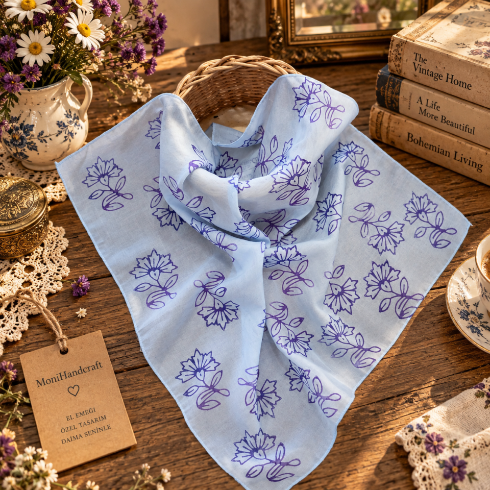 Karanfil Desenli Bandana