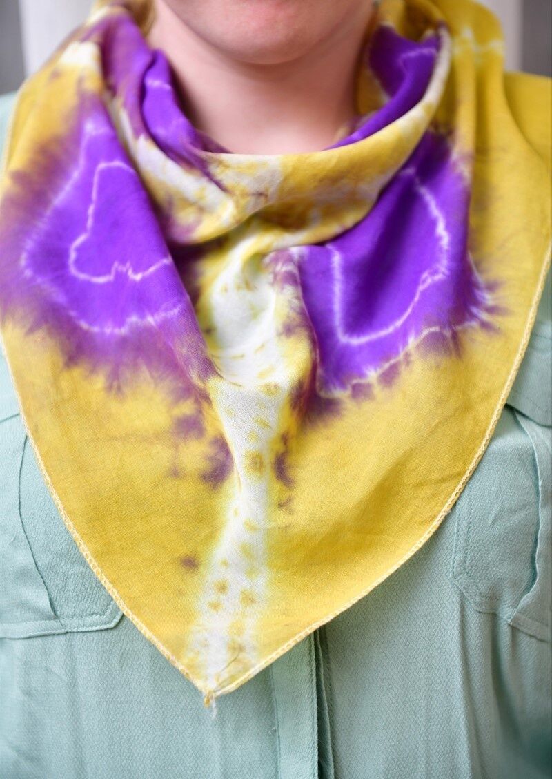 Doğal boyalı  Shibori Renkli Bandana